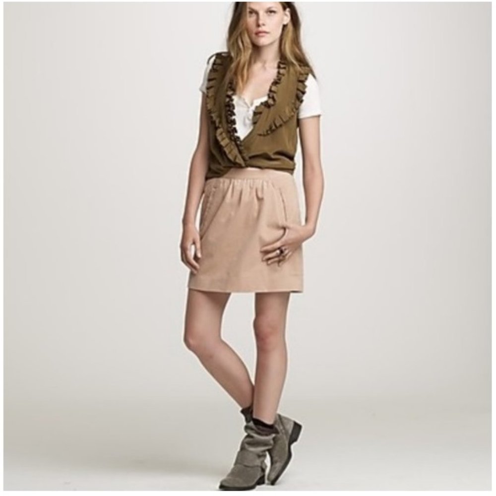 J. Crew Tan Midi Skirt